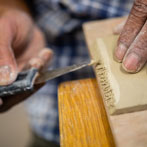 Krishna Alegeswaran at work in his studio in 2019